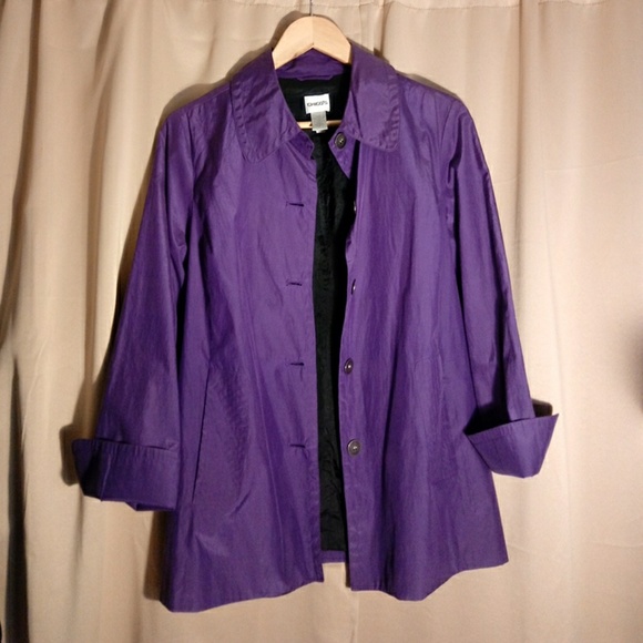 Chico's Lightweight Spring Jacket, Deep Purple - Picture 1 of 6